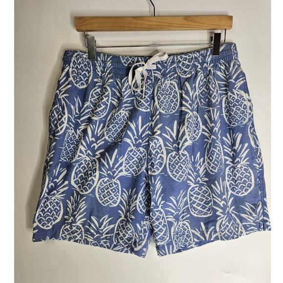 Vineyard Vines Board Shorts Men's XL Blue Fish Drawstring Swim Trunks Beach - Picture 1 of 4